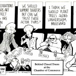 Published in the first issue of NoHo Magazine, Steven Lee Stinnett's cartoon captures the moment of creation of the NoHo Arts District.